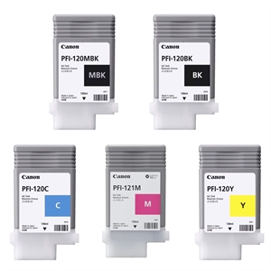 Full set of ink cartridges for Canon TM-255, TM-350, and TM-355 - 130 ml